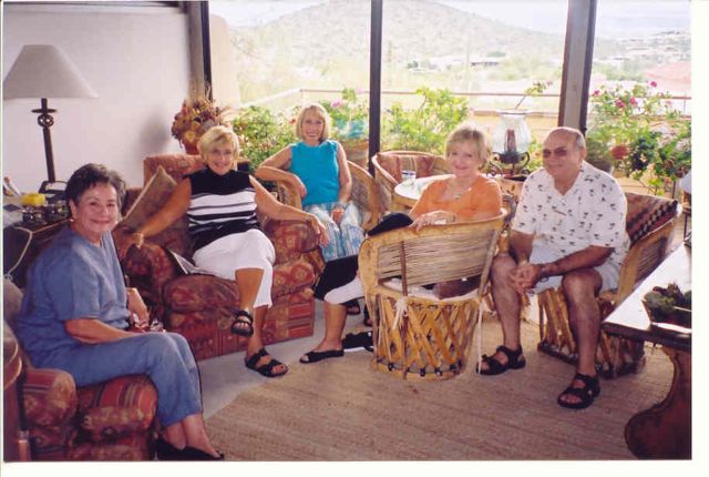 Clara Gastelum, Pat Regan, Joan Braun, Fran Manniko & spouse Davy Bass