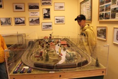 Model Train inside Depot